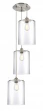  113B-3P-SN-G112-L - Cobbleskill - 3 Light - 16 inch - Brushed Satin Nickel - Cord Hung - Multi Pendant