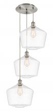  113B-3P-SN-G652-12 - Cindyrella - 3 Light - 19 inch - Brushed Satin Nickel - Cord Hung - Multi Pendant