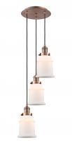  113F-3P-AC-G181 - Canton - 3 Light - 13 inch - Antique Copper - Cord hung - Multi Pendant