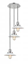 Innovations Lighting 113F-3P-PN-G1 - Halophane - 3 Light - 16 inch - Polished Nickel - Cord hung - Multi Pendant