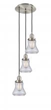  113F-3P-SN-G194 - Bellmont - 3 Light - 13 inch - Brushed Satin Nickel - Cord hung - Multi Pendant