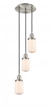  113F-3P-SN-G311 - Dover - 3 Light - 11 inch - Brushed Satin Nickel - Cord hung - Multi Pendant