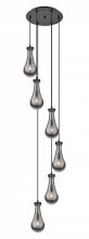  116-451-1P-BK-G451-5SM - Owego - 6 Light - 16 inch - Matte Black - Multi Pendant