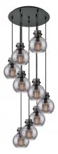  119-410-1PS-BK-G410-8SM - Newton Sphere - 9 Light - 22 inch - Matte Black - Cord hung - Multi Pendant