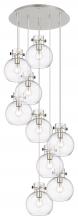  119-410-1PS-PN-G410-8CL - Newton Sphere - 9 Light - 22 inch - Polished Nickel - Cord hung - Multi Pendant