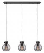  123-410-1PS-BK-G410-8SM - Newton Sphere - 3 Light - 40 inch - Matte Black - Cord hung - Linear Pendant