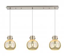 Innovations Lighting 123-410-1PS-SN-G410-8ME - Newton Sphere - 3 Light - 40 inch - Brushed Satin Nickel - Cord hung - Linear Pendant