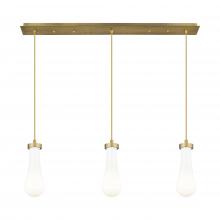 Innovations Lighting 123-451-1P-BB-G451-4GWH - Owego - 3 Light - 37 inch - Brushed Brushed Brass - Linear Pendant