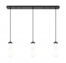 Innovations Lighting 123-451-1P-BK-G451-4GWH - Owego - 3 Light - 37 inch - Brushed Matte Black - Linear Pendant