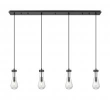 Innovations Lighting 124-451-1P-BK-G451-4SDY - Owego - 4 Light - 49 inch - Brushed Matte Black - Linear Pendant