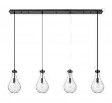 Innovations Lighting 124-451-1P-BK-G451-7CL - Owego - 4 Light - 49 inch - Matte Black - Linear Pendant