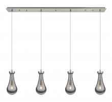  124-451-1P-SN-G451-5SM - Owego - 4 Light - 49 inch - Brushed Satin Nickel - Linear Pendant