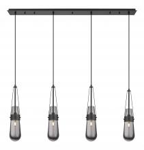  124-452-1P-BK-G452-4SM - Milan - 4 Light - 48 inch - Matte Black - Linear Pendant