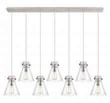  127-410-1PS-PN-G411-8SDY - Newton Cone - 7 Light - 52 inch - Polished Nickel - Linear Pendant