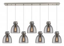  127-410-1PS-SN-G412-8SM - Newton Bell - 7 Light - 52 inch - Brushed Satin Nickel - Linear Pendant