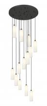  132BK-B-13P-BB-G434-12WH - Crown Point - 13 Light - 32 inch - Brushed Brass - Multi Pendant