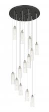  132BK-B-13P-SN-G434-12SDY - Crown Point - 13 Light - 32 inch - Brushed Satin Nickel - Multi Pendant