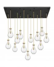 Innovations Lighting 154BK-451-1P-BB-G451-7CL - Owego - 13 Light - 54 inch - Brushed Brass - Multi Pendant