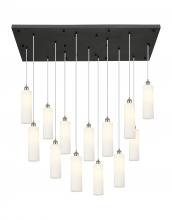  154BK-B-13P-SN-G434-12WH - Crown Point - 13 Light - 54 inch - Brushed Satin Nickel - Multi Pendant