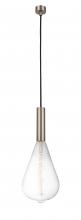  198-1P-SN-BB164LED - Edison - 1 Light - 7 inch - Brushed Satin Nickel - Cord hung - Mini Pendant