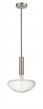  198-1P-SN-BB250LED - Edison - 1 Light - 10 inch - Brushed Satin Nickel - Cord hung - Mini Pendant