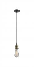  200C-BAB - Bare Bulb - 1 Light - 3 inch - Black Antique Brass - Cord hung - Mini Pendant