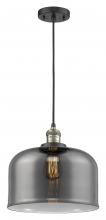  201C-BAB-G73-L - Bell - 1 Light - 12 inch - Black Antique Brass - Cord hung - Mini Pendant