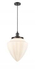  201C-OB-G661-12-LED - Bullet - 1 Light - 12 inch - Oil Rubbed Bronze - Cord hung - Mini Pendant