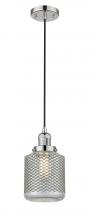  201C-PN-G262-LED - Stanton - 1 Light - 6 inch - Polished Nickel - Cord hung - Mini Pendant