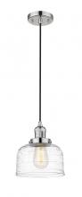 Innovations Lighting 201C-PN-G713-LED - Bell - 1 Light - 8 inch - Polished Nickel - Cord hung - Mini Pendant