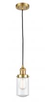  201C-SG-G314-LED - Dover - 1 Light - 5 inch - Satin Gold - Cord hung - Mini Pendant