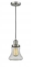  201C-SN-G194 - Bellmont - 1 Light - 6 inch - Brushed Satin Nickel - Cord hung - Mini Pendant