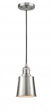  201C-SN-M9-SN-LED - Addison - 1 Light - 5 inch - Brushed Satin Nickel - Cord hung - Mini Pendant