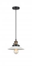  201CSW-BAB-G1 - Halophane - 1 Light - 9 inch - Black Antique Brass - Cord hung - Mini Pendant