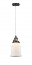  201CSW-BAB-G181 - Canton - 1 Light - 6 inch - Black Antique Brass - Cord hung - Mini Pendant