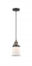  201CSW-BAB-G181S - Canton - 1 Light - 5 inch - Black Antique Brass - Cord hung - Mini Pendant