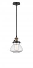  201CSW-BAB-G322-LED - Olean - 1 Light - 7 inch - Black Antique Brass - Cord hung - Mini Pendant