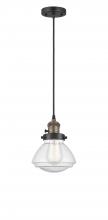  201CSW-BAB-G324-LED - Olean - 1 Light - 7 inch - Black Antique Brass - Cord hung - Mini Pendant