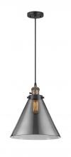 Innovations Lighting 201CSW-BAB-G43-L - Cone - 1 Light - 12 inch - Black Antique Brass - Cord hung - Mini Pendant