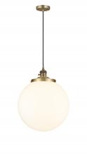  201CSW-BB-G201-14 - Beacon - 1 Light - 14 inch - Brushed Brass - Cord hung - Mini Pendant