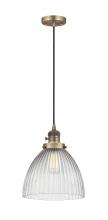  201CSW-BB-G222-LED - Seneca Falls - 1 Light - 10 inch - Brushed Brass - Cord hung - Mini Pendant