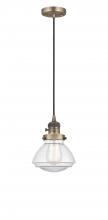  201CSW-BB-G322-LED - Olean - 1 Light - 7 inch - Brushed Brass - Cord hung - Mini Pendant