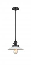 Innovations Lighting 201CSW-BK-G1 - Halophane - 1 Light - 9 inch - Matte Black - Cord hung - Mini Pendant