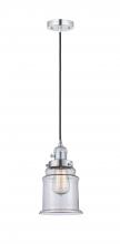  201CSW-PC-G182-LED - Canton - 1 Light - 6 inch - Polished Chrome - Cord hung - Mini Pendant