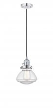  201CSW-PC-G322-LED - Olean - 1 Light - 7 inch - Polished Chrome - Cord hung - Mini Pendant