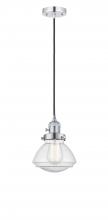  201CSW-PC-G324-LED - Olean - 1 Light - 7 inch - Polished Chrome - Cord hung - Mini Pendant