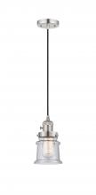  201CSW-PN-G184S - Canton - 1 Light - 5 inch - Polished Nickel - Cord hung - Mini Pendant