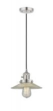  201CSW-PN-G2 - Halophane - 1 Light - 9 inch - Polished Nickel - Cord hung - Mini Pendant