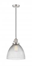  201CSW-PN-G222-LED - Seneca Falls - 1 Light - 10 inch - Polished Nickel - Cord hung - Mini Pendant