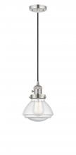  201CSW-PN-G324-LED - Olean - 1 Light - 7 inch - Polished Nickel - Cord hung - Mini Pendant